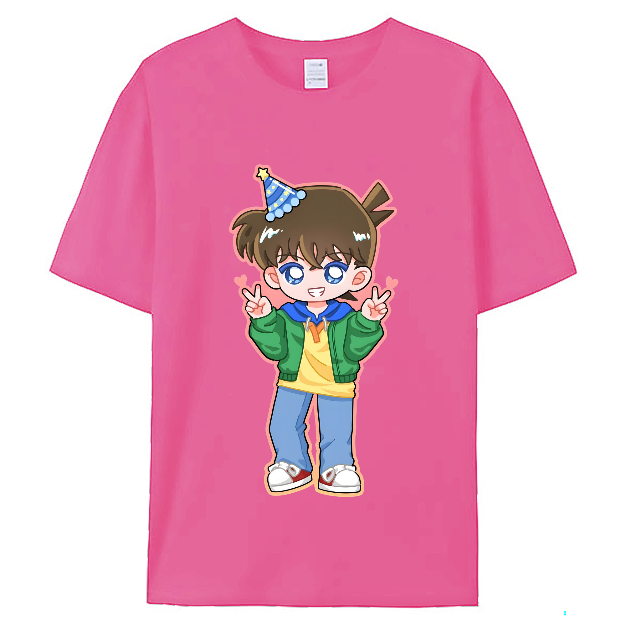 （画像用） 名探偵コナン 江戸川 コナン Detective Conan Conan Edogawa レディースカジュアルプリントTシャツ（綿100％）